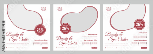 Beauty and spa banner or social media template

