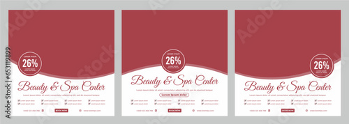 Beauty and spa banner or social media template
