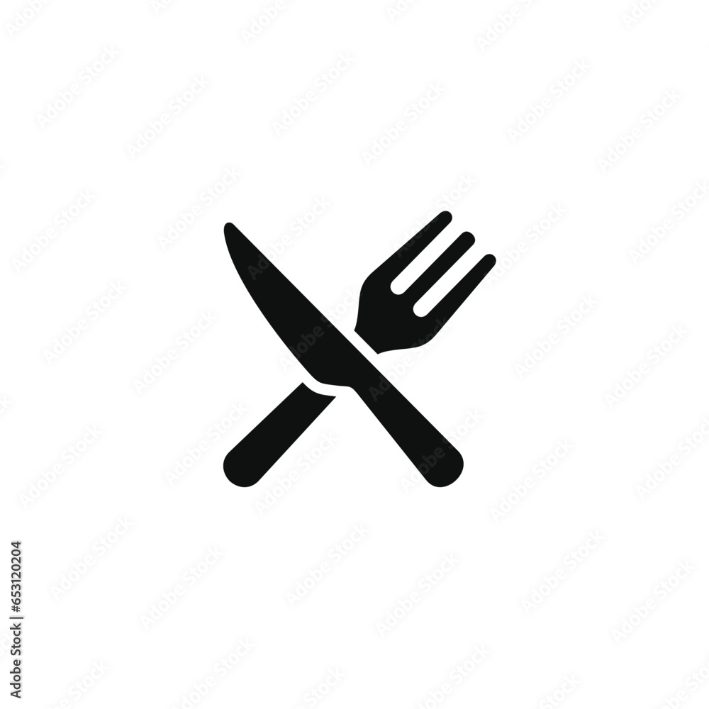 Restaurant icon isolated on white background. Fork and knife icon Restaurant icon isolated on white background. Fork and knife icon