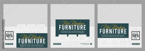 Minimalist furniture sale banner or social media or banner template
