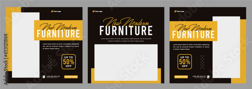 Minimalist furniture sale banner or social media or banner template