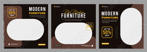 Minimalist furniture sale banner or social media or banner template