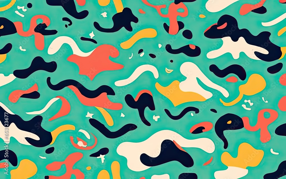 colorful camouflage patterns with Generative AI. colorful camouflage patterns with Generative AI.