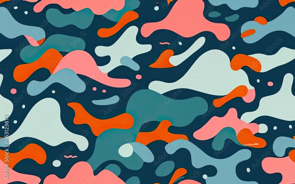 colorful camouflage patterns with Generative AI.