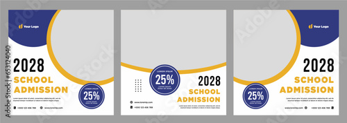 School admission banner or social media template
