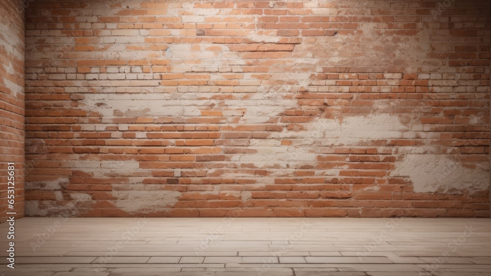 red brick wall texture classic background with empty space for text