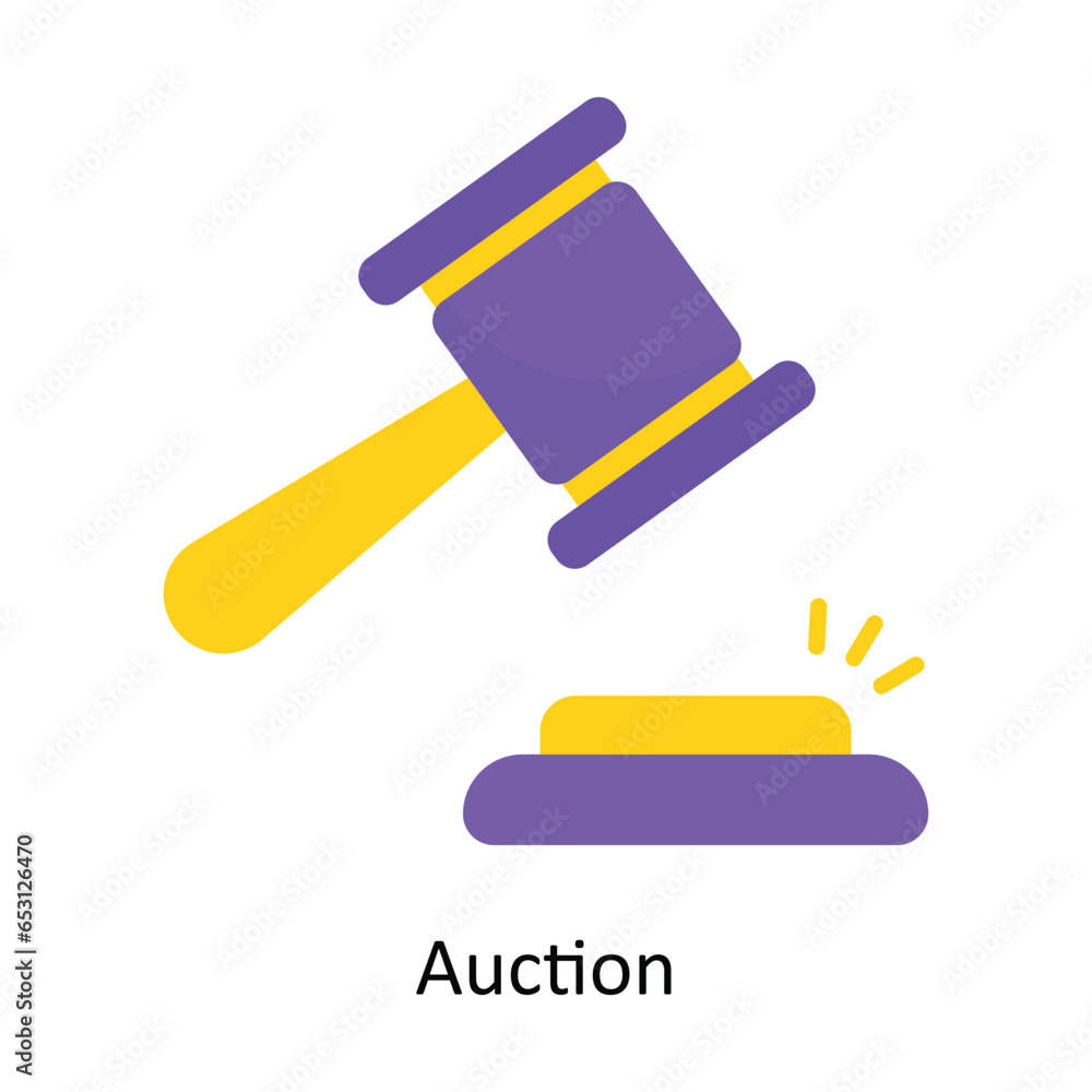 Auction vector Flat Icon Design illustration. Symbol on White background EPS 10 File Auction vector Flat Icon Design illustration. Symbol on White background EPS 10 File