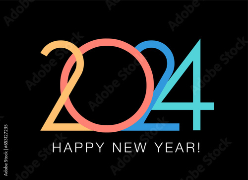 Merry Christmas and Happy New Year Set of greeting cards, posters, holiday covers. With colorful truncated number illustrations. Premium vector design for poster, banner, greeting and new year