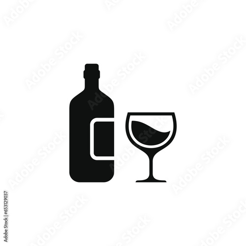 Wine icon isolated on white background
