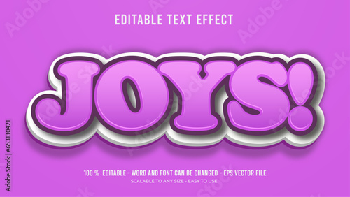 joys editable text effect