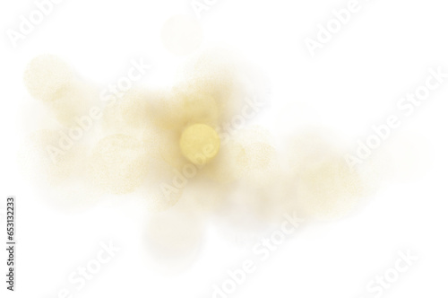3D Illustration , Christmas and valentine's day and Easter Day ,gold bokeh on transparent, blur background.