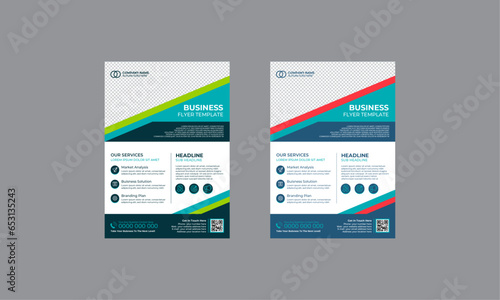 Modern Business Flyer template design abstract shape corporate business cover a4 flyer design template for print Abstract Colorful concepts