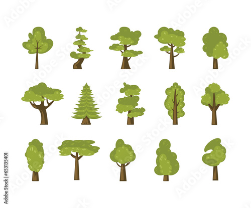 Foreset Tree Illustration Set