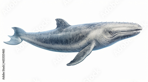 Gray whale isolated on white background © Ghazanfar