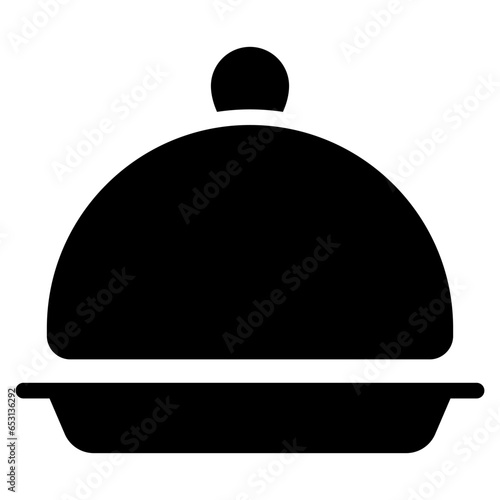 serving dish icon with glyph style. Suitable for website design, logo, app, UI and ETC.