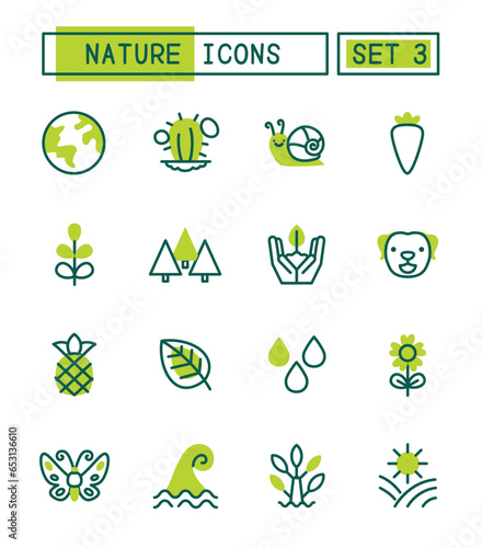 Set Of Nature And Environment Icons