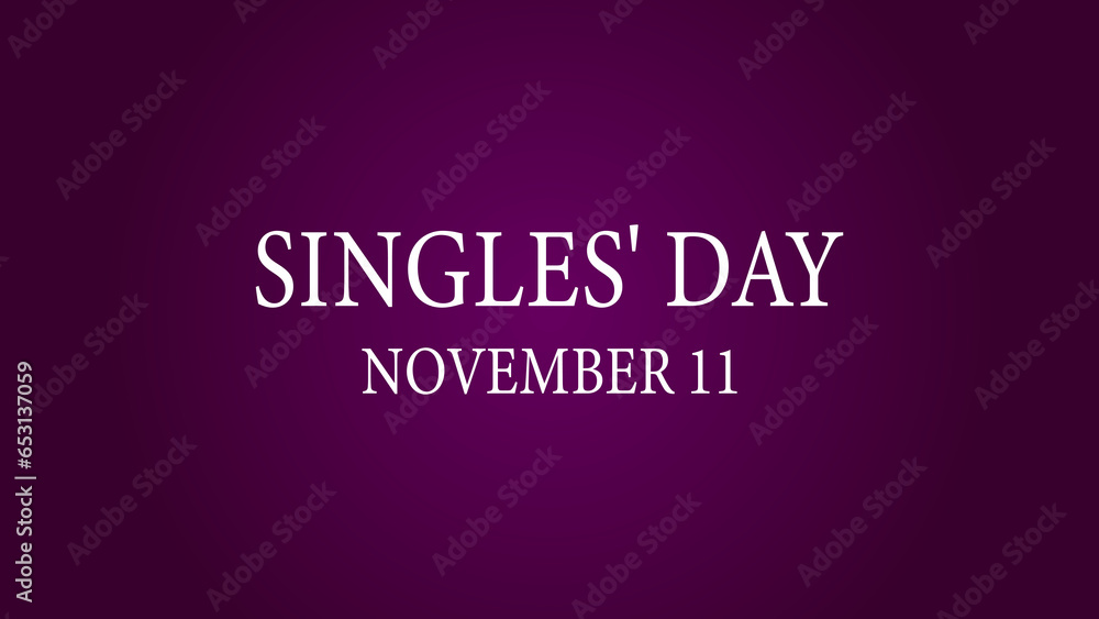 Singles Day beautiful and colorful background illustration design