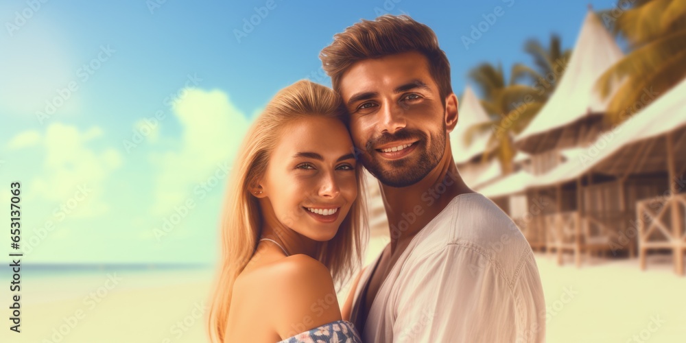 Fototapeta premium couple on the beach