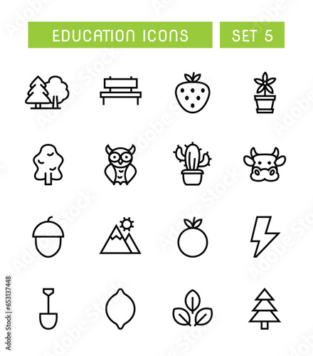 Set Of Nature And Environment Icons