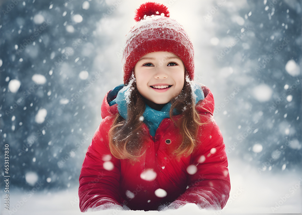 a girl laying in the snow smiling face, christmas season a girl laying in the snow smiling face, christmas season