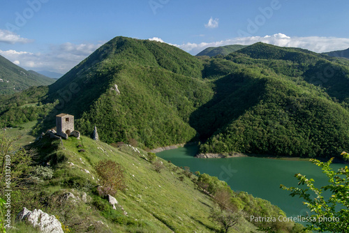 Castel di Tora, veduta lago del Turano photo
