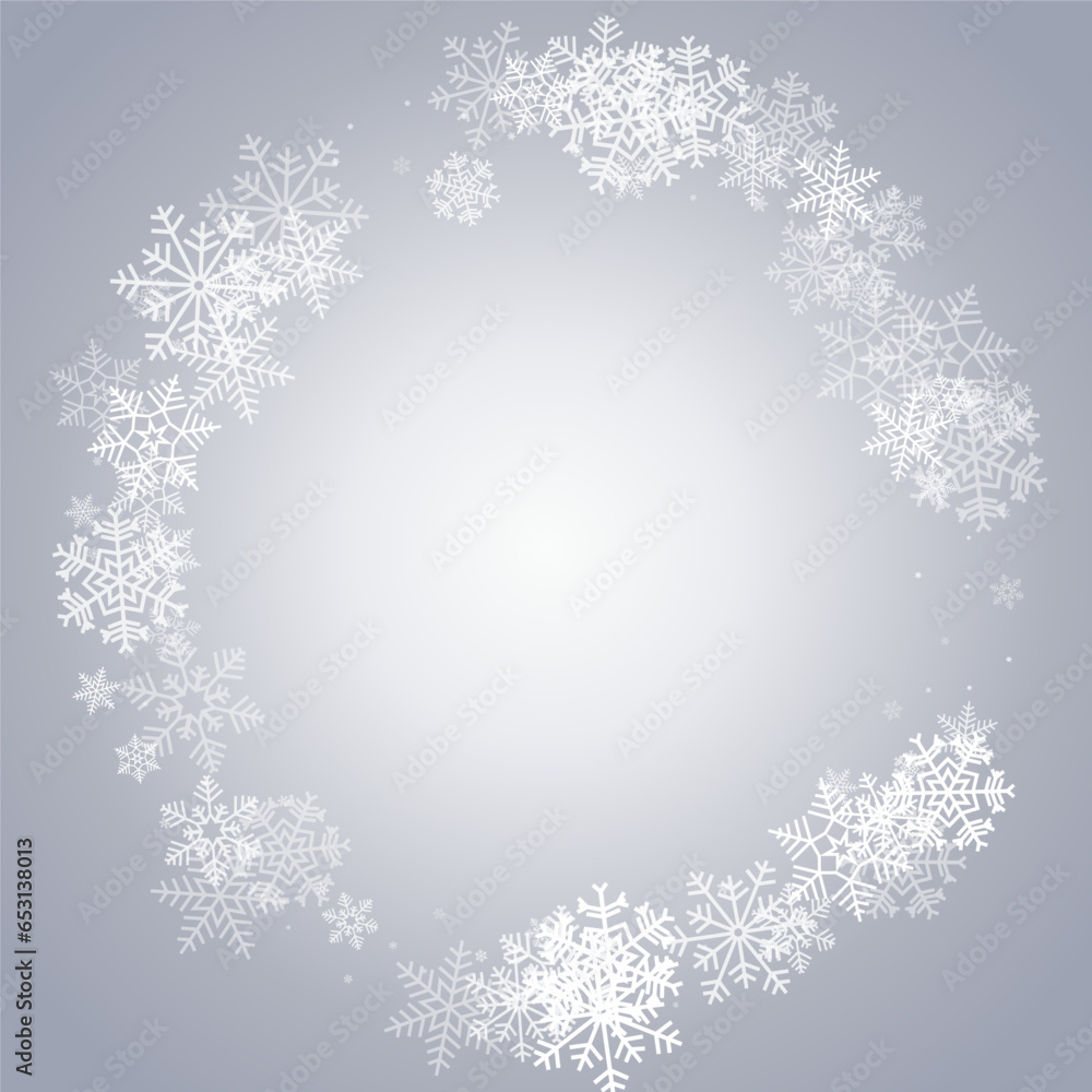 Silver Snowfall Vector Gray Background. Abstract Silver Snowfall Vector Gray Background. Abstract
