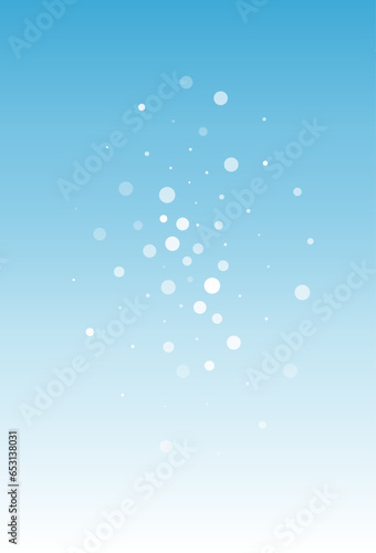 White Snow Vector Blue Background. Abstract Gray