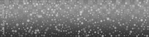 Silver Snow Vector Transparent Panoramic