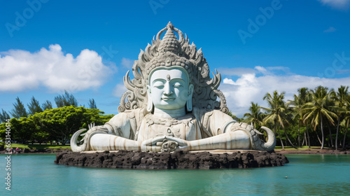 Giant Shiva Statue in Mauritius located at Grand Bas
