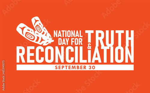 National Day for Truth and Reconciliation. Every Child Matters. Orange T-Shirt Day. 30th September. Vector Illustration.