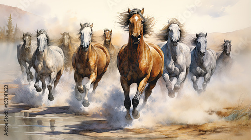 Fotografia horses running