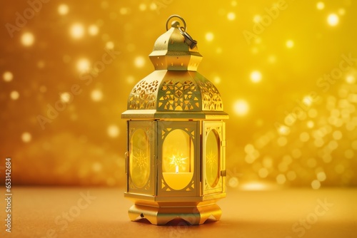 Eid mubarak and ramadan kareem greetings with islamic lantern and mosque. Eid al fitr background