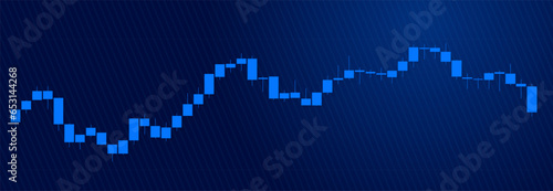 Trading of stock Chart blue technology Background template. trade Chart of forex, cryptocurrency, stock market and Binary option with Candles and indicators. Exchange buy sell in financial market.
