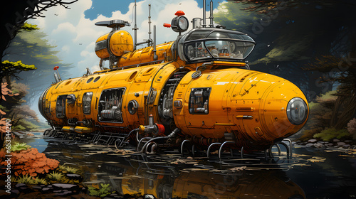 Cartoon submarine