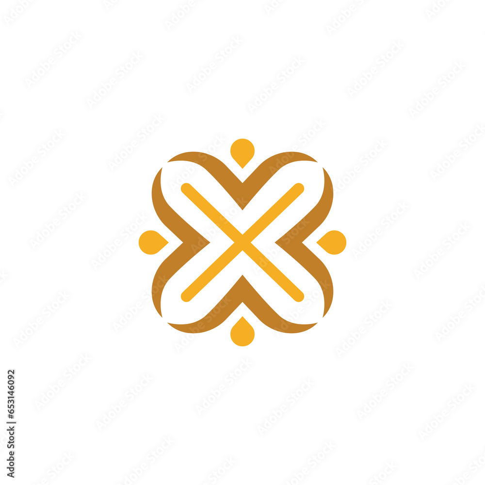 Letter X People Community Logo. Social Logo Design. Abstract Human Letter X People Community Logo. Social Logo Design. Abstract Human