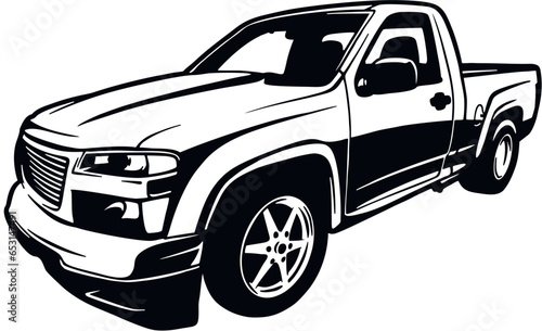 Classic Truck 90s, Muscle car, Classic car, Stencil, Silhouette, Vector Clip Art - Truck 4x4 Off Road - Off-road car for tshirt and emblem