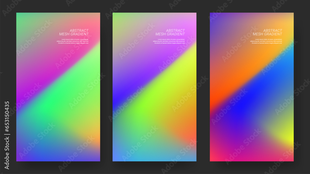 Colorful Mesh Gradient Background Instagram Social Media Post Story Template