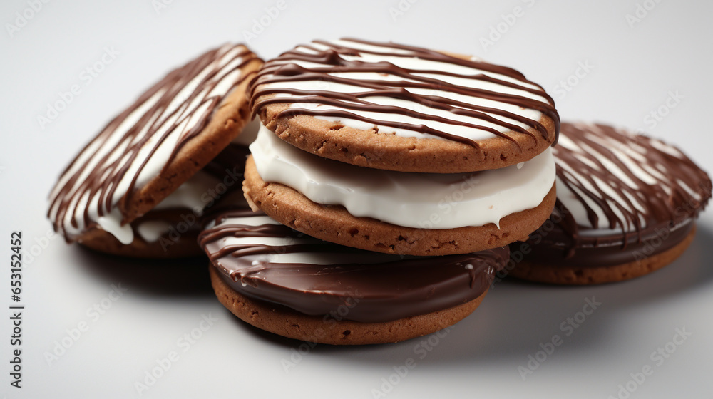 Chocolate chip cookies on a neutral background Chocolate chip cookies on a neutral background