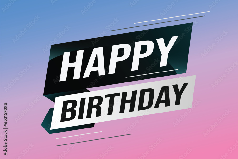 happy birthday word concept vector illustration with lines modern futuristic 3d style for landing page template web mobile app poster banner flyer background gift card coupon label wallpaper happy birthday word concept vector illustration with lines modern futuristic 3d style for landing page template web mobile app poster banner flyer background gift card coupon label wallpaper