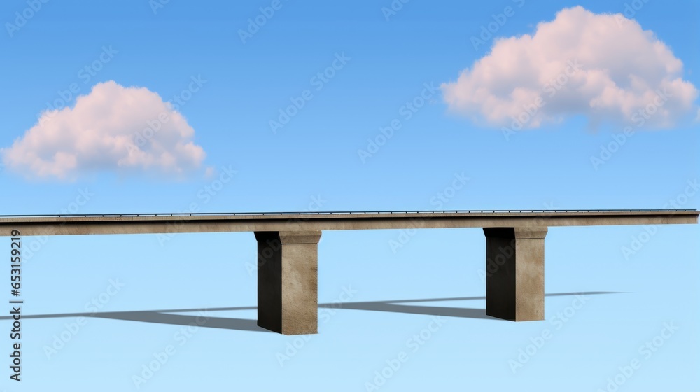 A minimalist image of a bridge with one end incomplete, signifying the need for infrastructure development in marginalized areas