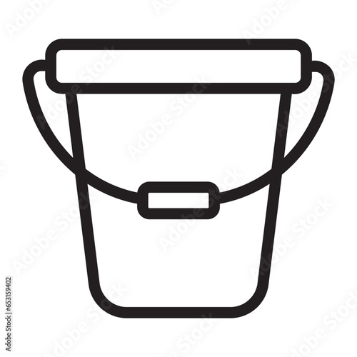 bucket line icon
