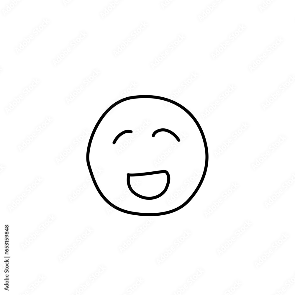 Fototapeta premium Hand Drawn Emoji Face Expression