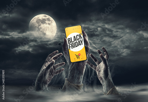 Black Friday sale online and zombies © stokkete