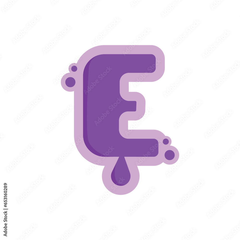 letter E design. Cute alphabet design for kids. letter E design. Cute alphabet design for kids.