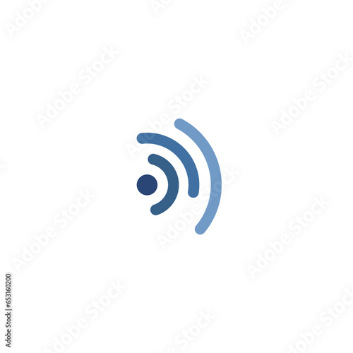 ABSTRACT WIFI LOGO. ECHO LOGO CONCEPT. CONNECTION AND FREQUENCY LOGO CONCEPT