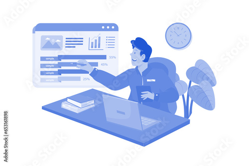 Wallpaper Mural Data analysts analyze campaign performance. Torontodigital.ca