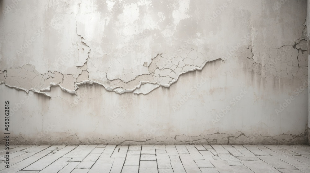 Fototapeta premium Old cracked concrete wall background with empty space for text or product