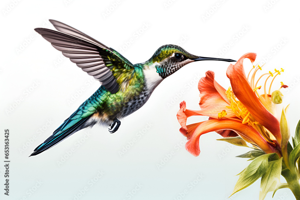 Obraz premium hummingbird on white