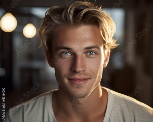Young blond attractive man 
