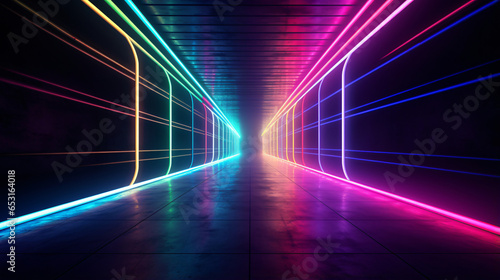 Neon Laser Virtual Cyber Rainbow Glowing Vibrant Dark lights